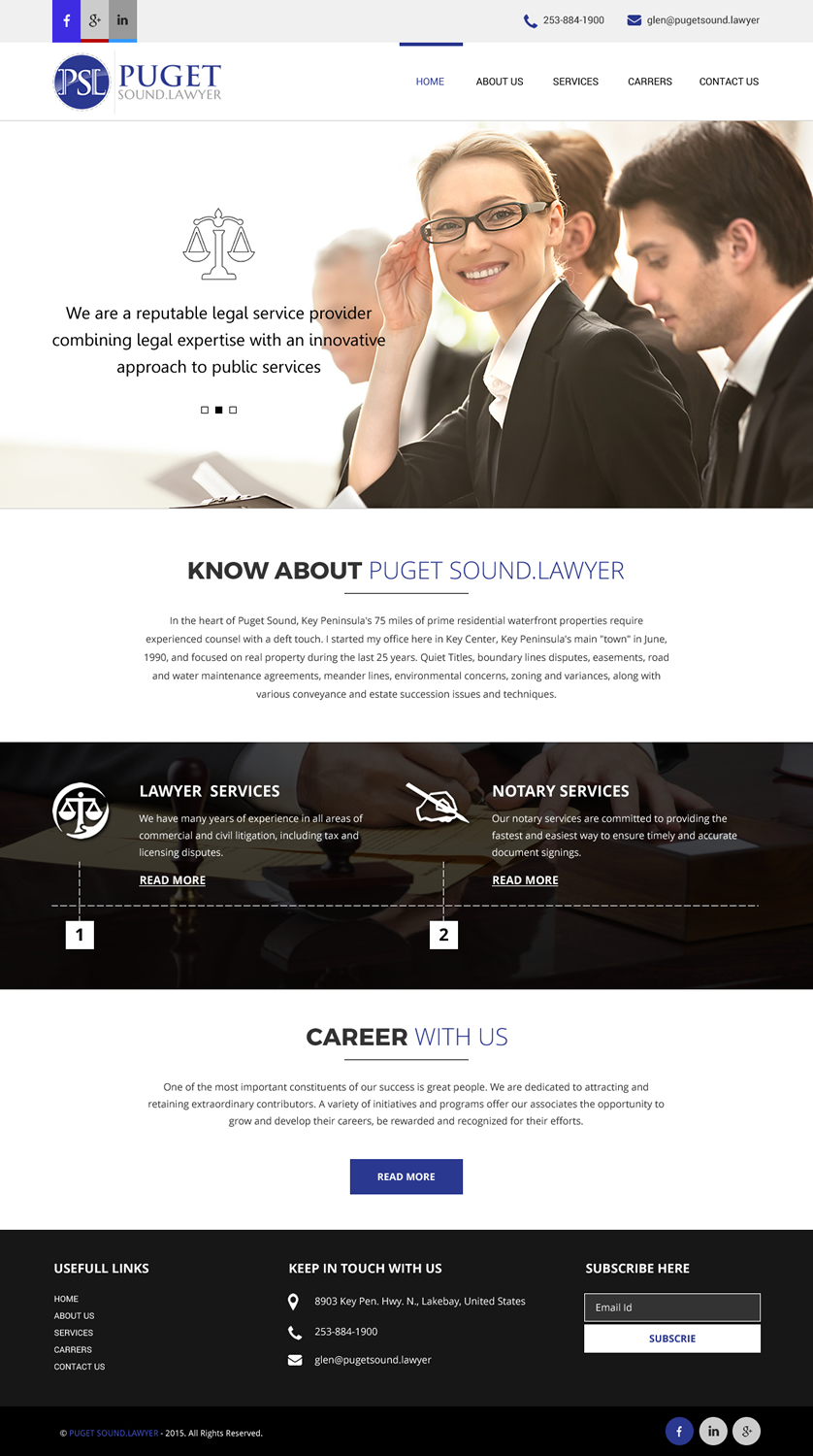 Diseño Web por rightway para Glen P. Pszczola, Attorney at Law | Diseño #9365642