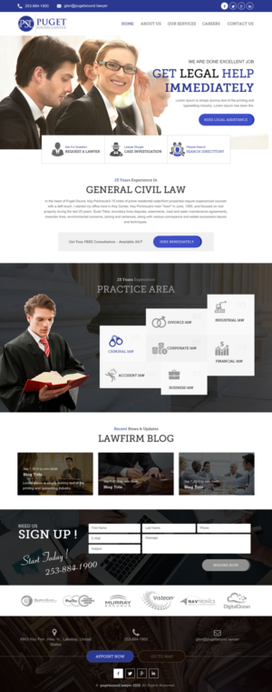 Web Design by rightway for Glen P. Pszczola, Attorney at Law | Design: #9388518