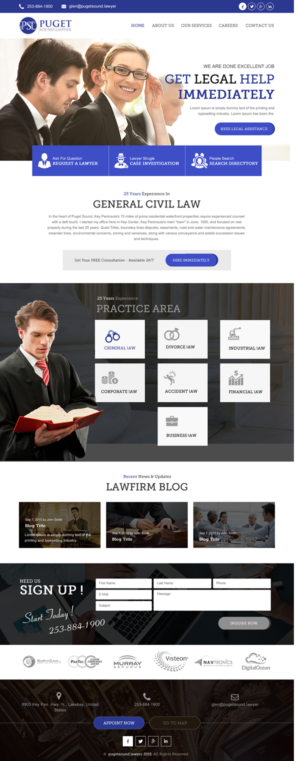 Web Design par rightway pour Glen P. Pszczola, Attorney at Law | Design : #9388524