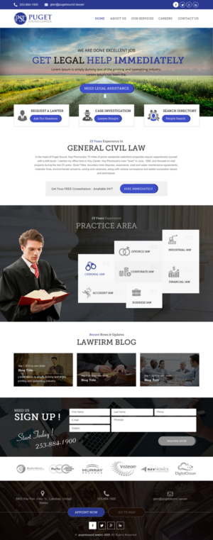 Web Design by rightway for Glen P. Pszczola, Attorney at Law | Design: #9389564
