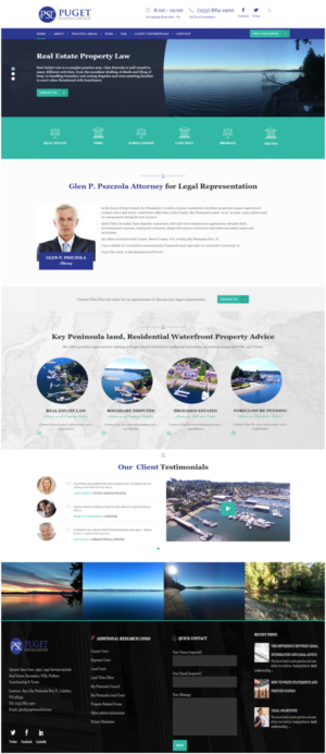 Web Design par Advernet Designs pour Glen P. Pszczola, Attorney at Law | Design : #9444647