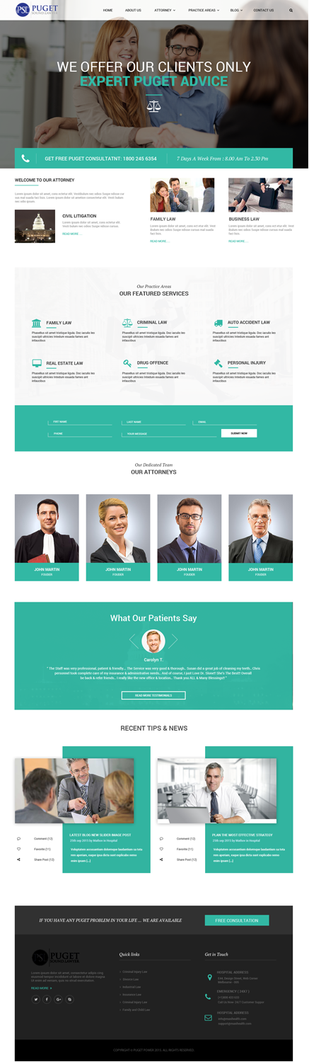 Diseño Web por lequangkt2015 para Glen P. Pszczola, Attorney at Law | Diseño #9395724