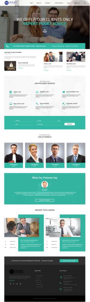 Web Design par lequangkt2015 pour Glen P. Pszczola, Attorney at Law | Design #9411125