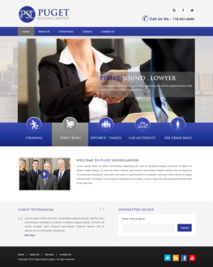 Web Design par Designtraffix pour Glen P. Pszczola, Attorney at Law | Design #9372877