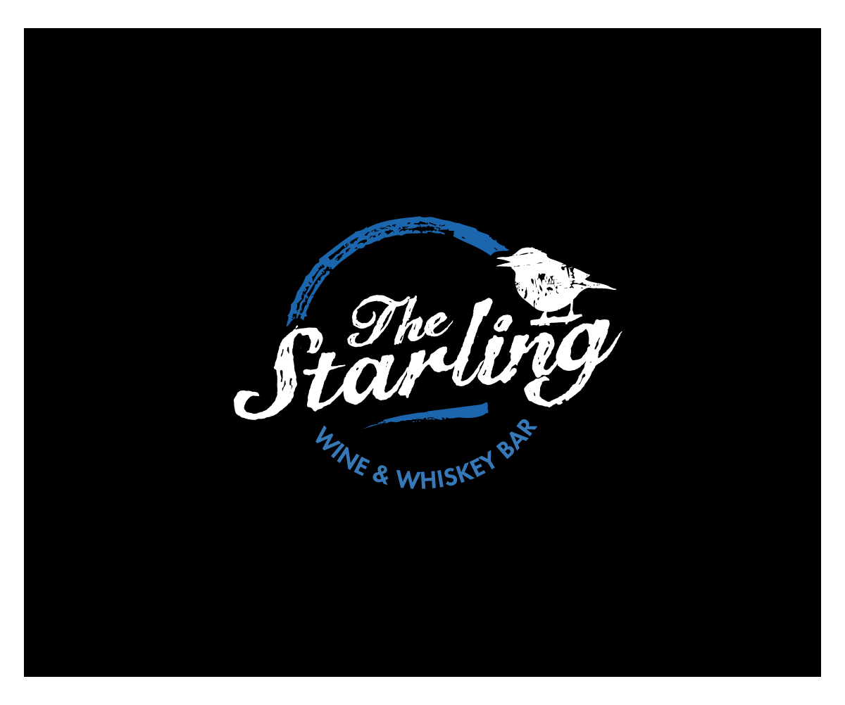 Logo Design by Bittersweet for The Starling - Wine & Whiskey Bar | Design #9350467