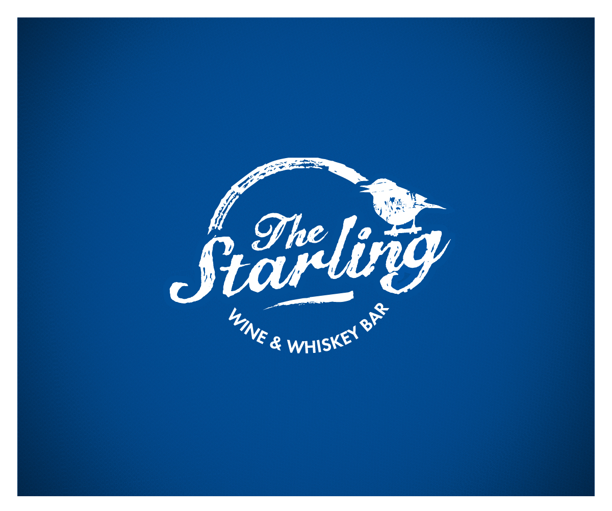 Logo Design by Bittersweet for The Starling - Wine & Whiskey Bar | Design #9350468
