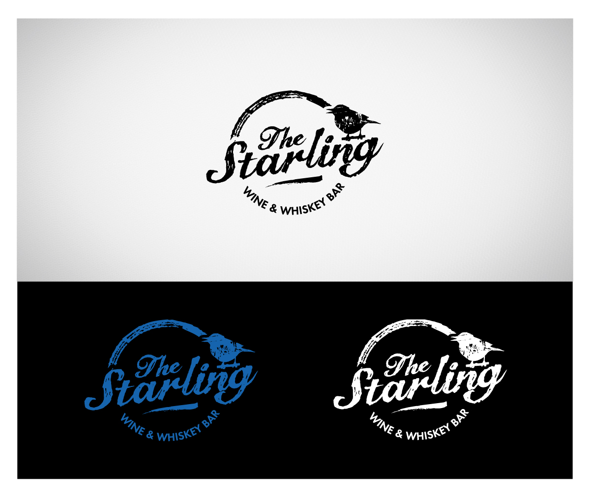 Logo Design by Bittersweet for The Starling - Wine & Whiskey Bar | Design #9350469