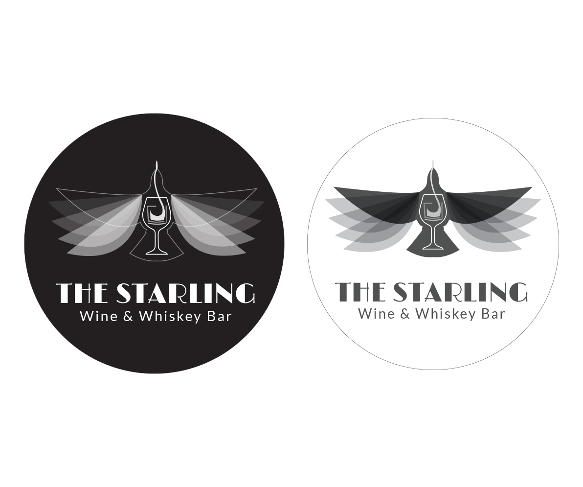 Diseño de Logo por FindCreative para The Starling - Wine & Whiskey Bar | Diseño #9348242