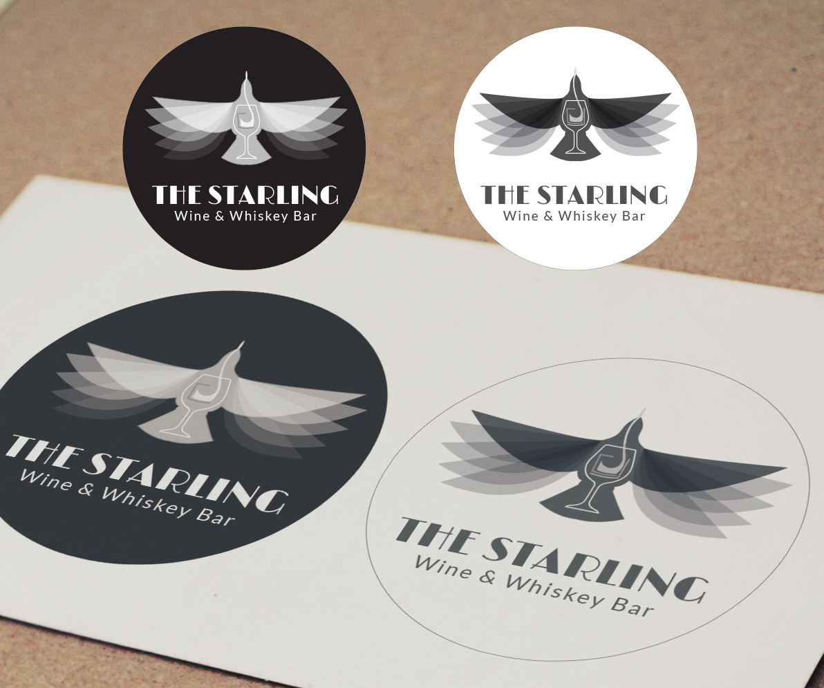 Logo Design by FindCreative for The Starling - Wine & Whiskey Bar | Design #9349722