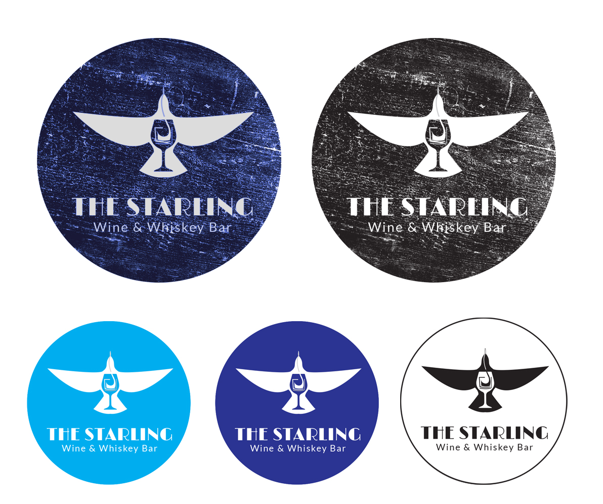 Diseño de Logo por FindCreative para The Starling - Wine & Whiskey Bar | Diseño #9421721