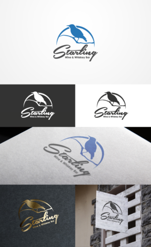 Logo Design by Manilenyo for The Starling - Wine & Whiskey Bar | Design #9441780