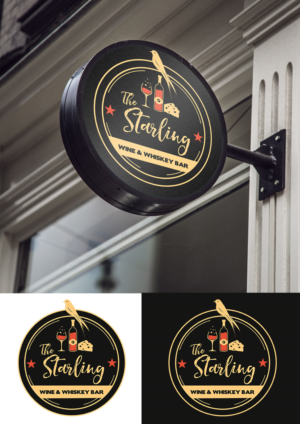 Logo Design by bulut_harbeli for The Starling - Wine & Whiskey Bar | Design: #9393667