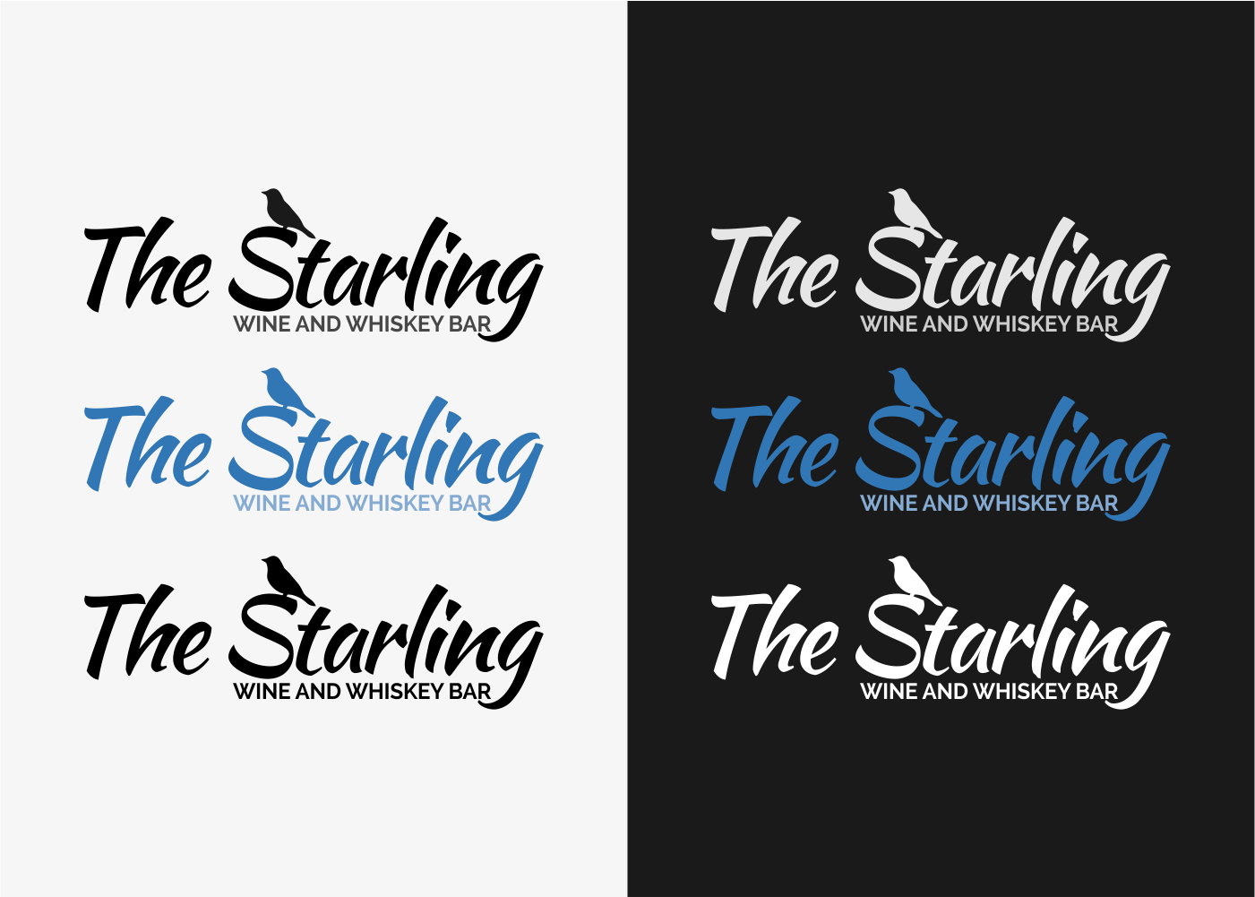 Logo Design by RodSer for The Starling - Wine & Whiskey Bar | Design #9352911