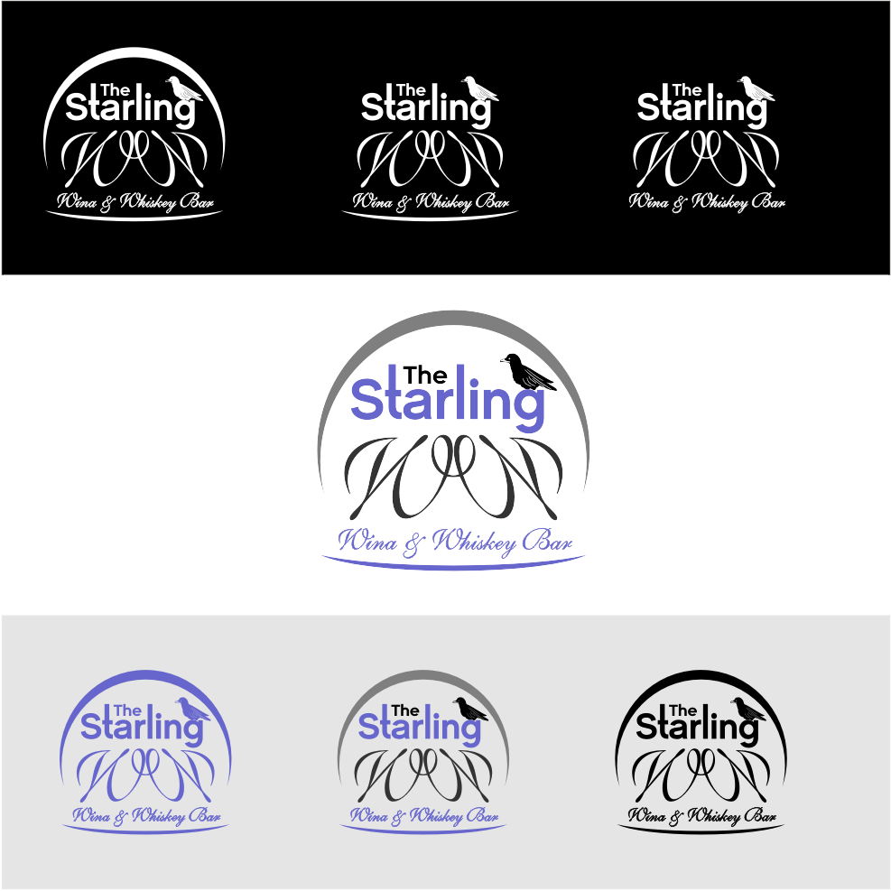 Logo Design by arithewi for The Starling - Wine & Whiskey Bar | Design #9354949