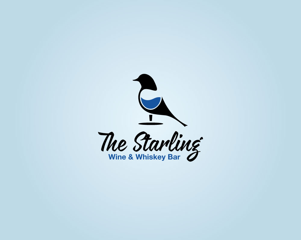 Logo Design by Camaleón Video Branding for The Starling - Wine & Whiskey Bar | Design #9865043