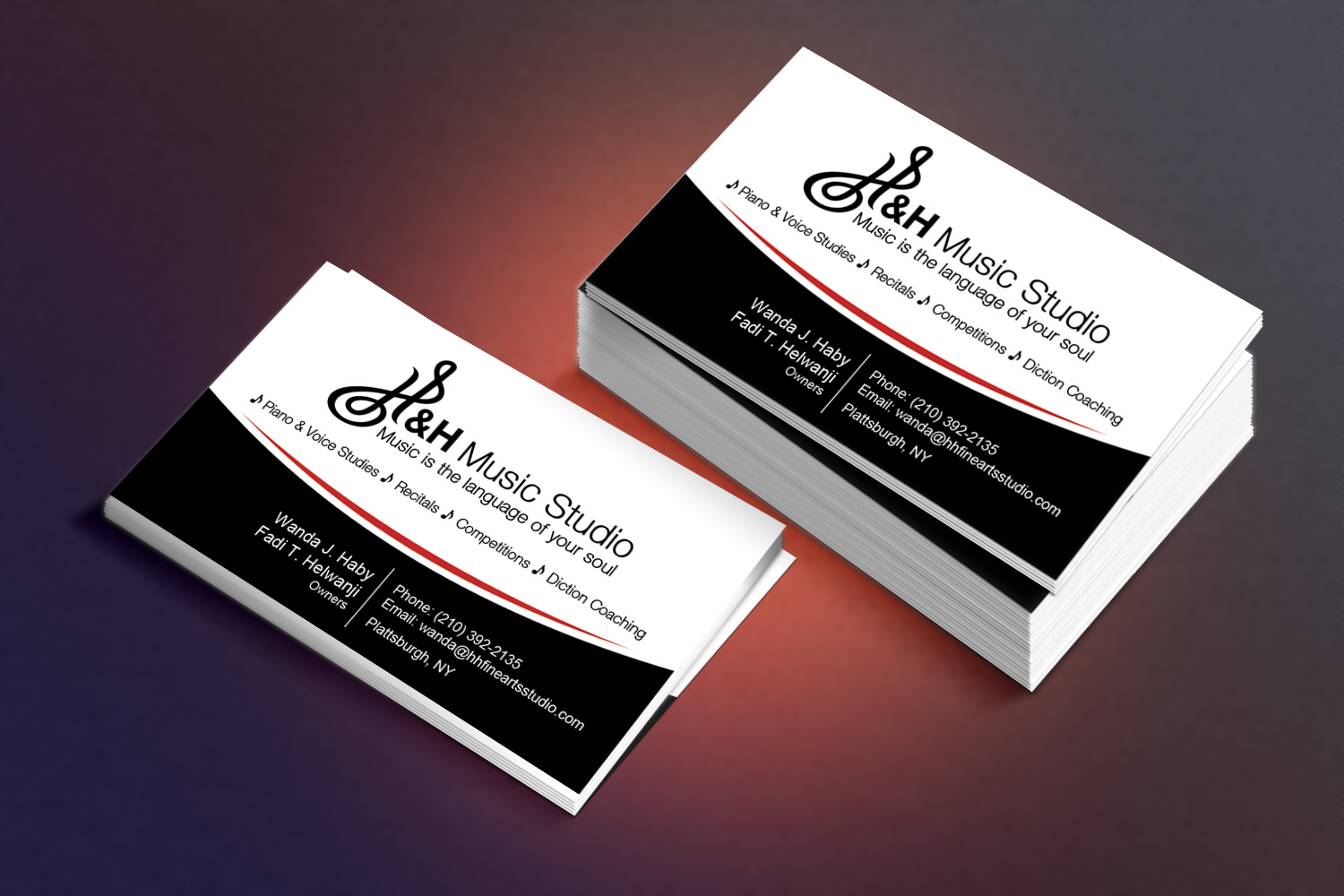 Diseño de Tarjeta de Presentación por Sandaruwan para H&H Fine Arts Studio | Diseño: #9445162
