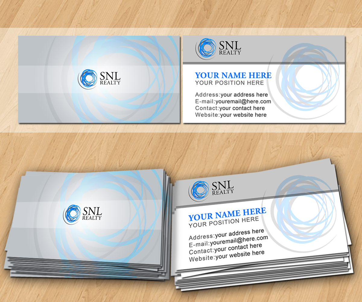 Diseño de Tarjeta de Presentación por Lello para SNL Realty | Diseño #2071514