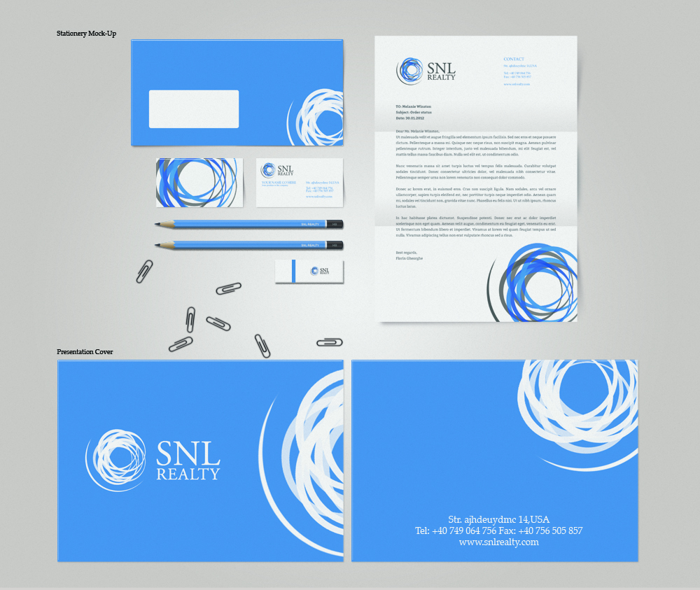 Diseño de Tarjeta de Presentación por A DESIGN FOR YOU para SNL Realty | Diseño #2061253