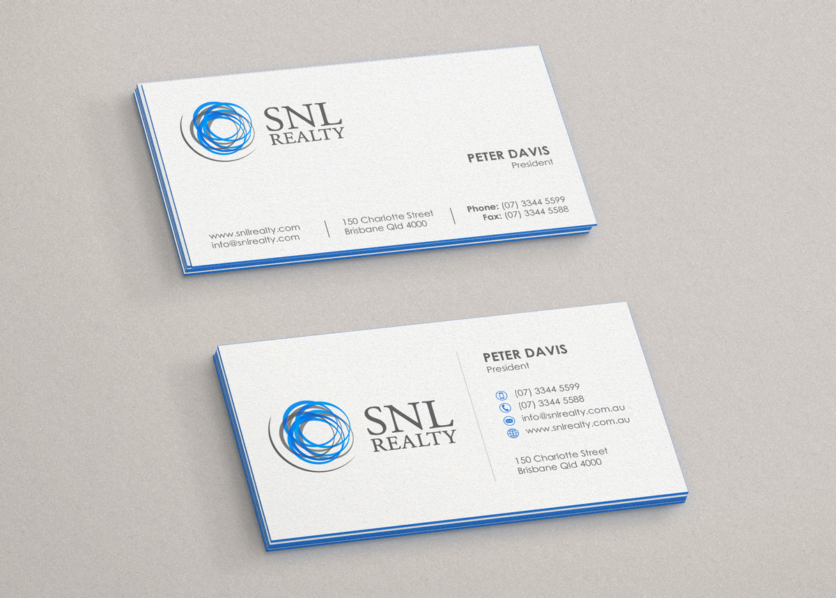 Visitenkarten-Design von logodentity für SNL Realty | Design #2057254