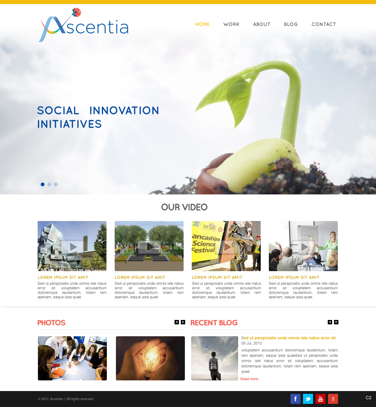 Wordpress Design by pb for Ascentia | Design #2058503
