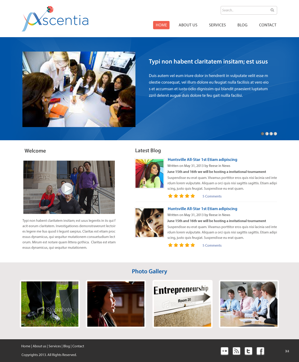 Design Wordpress par pb pour Ascentia | Design #2061857