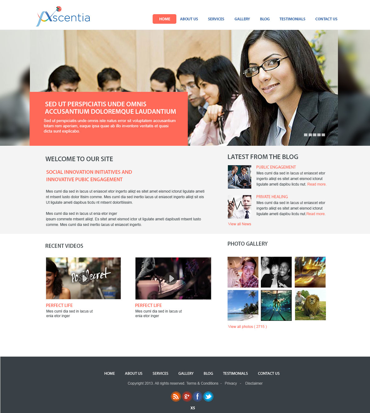 Wordpress Design by pb for Ascentia | Design #2066644