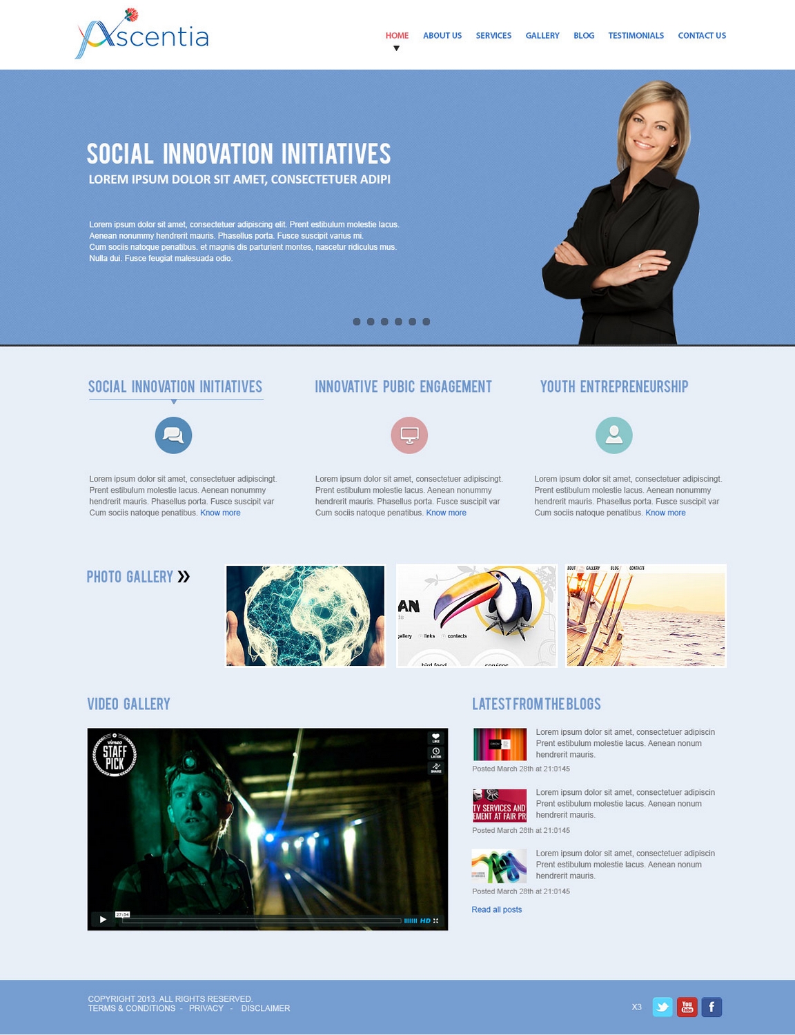 Wordpress Design by pb for Ascentia | Design #2066649