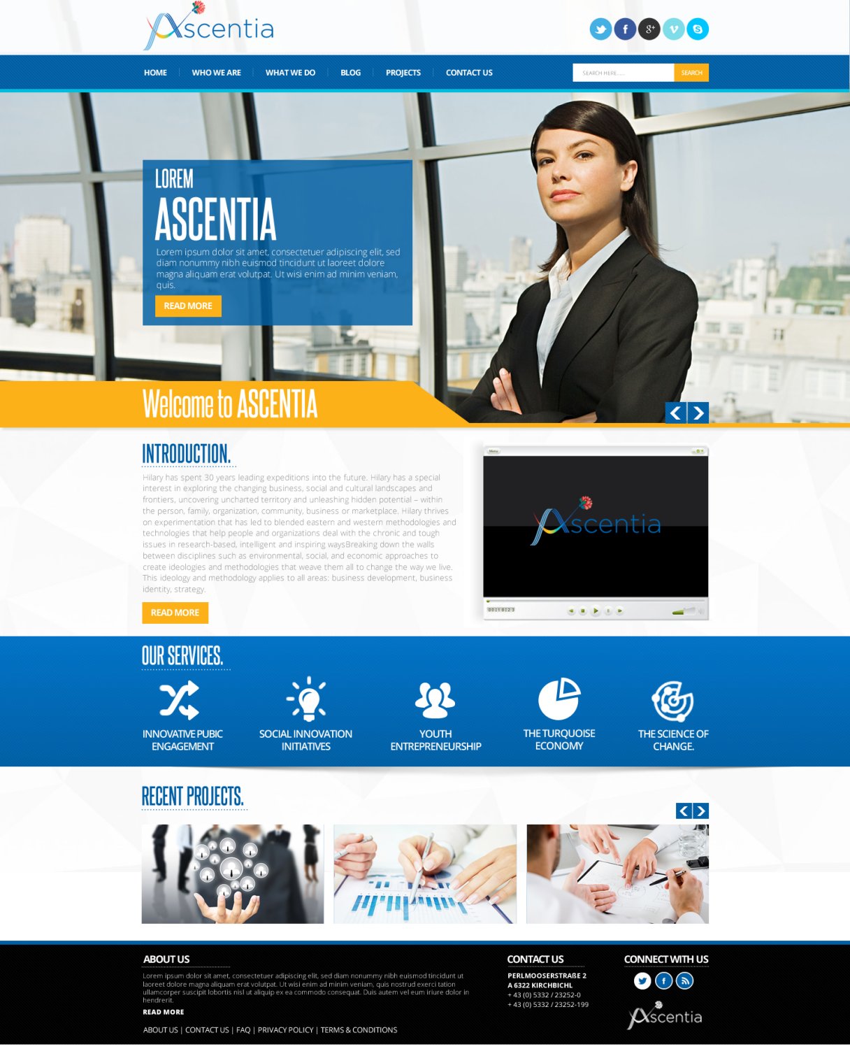 Wordpress Design by TechWise for Ascentia | Design #2077579