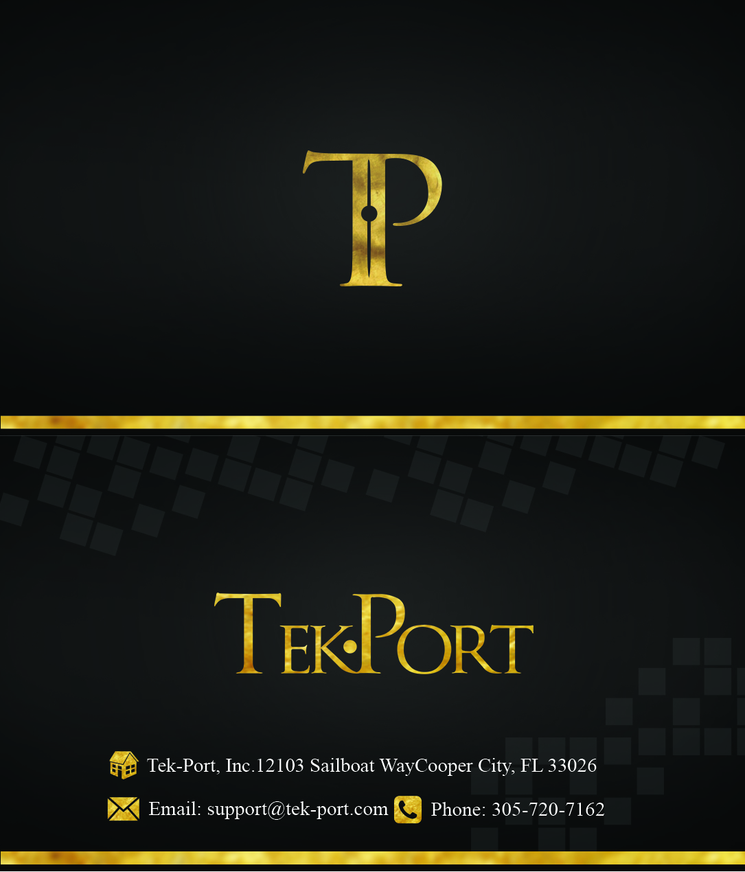 Business Card Design by Stan. Design for Tek-Port, Inc. | Design #9398700