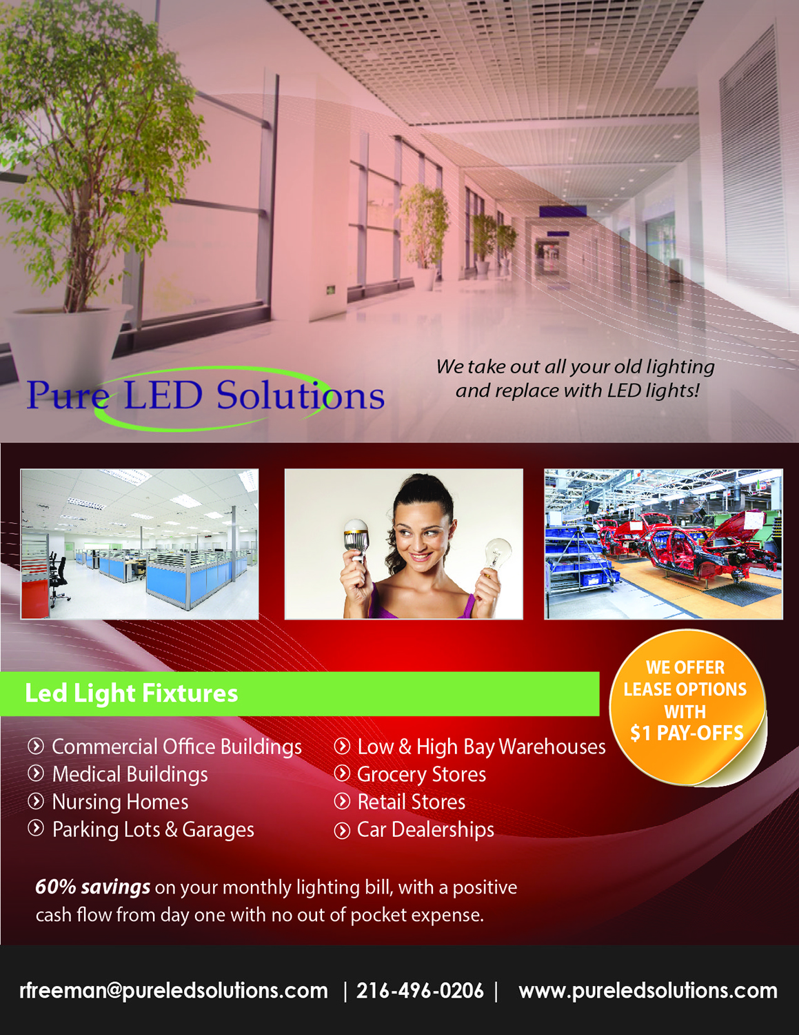 Flyer Design by creativedesigner for Pure LED Solutions  | Design #9366665