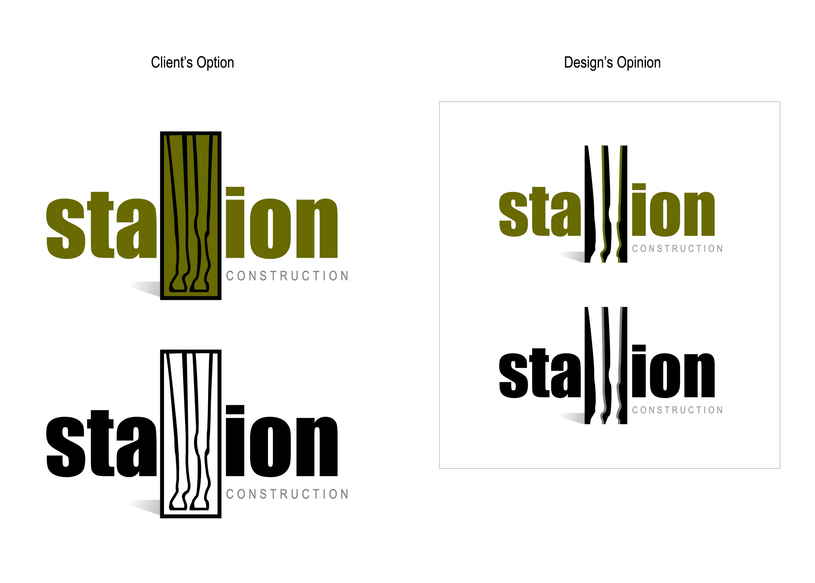 Diseño de Logo por Rising Sun para Stallion Construction | Diseño #15857