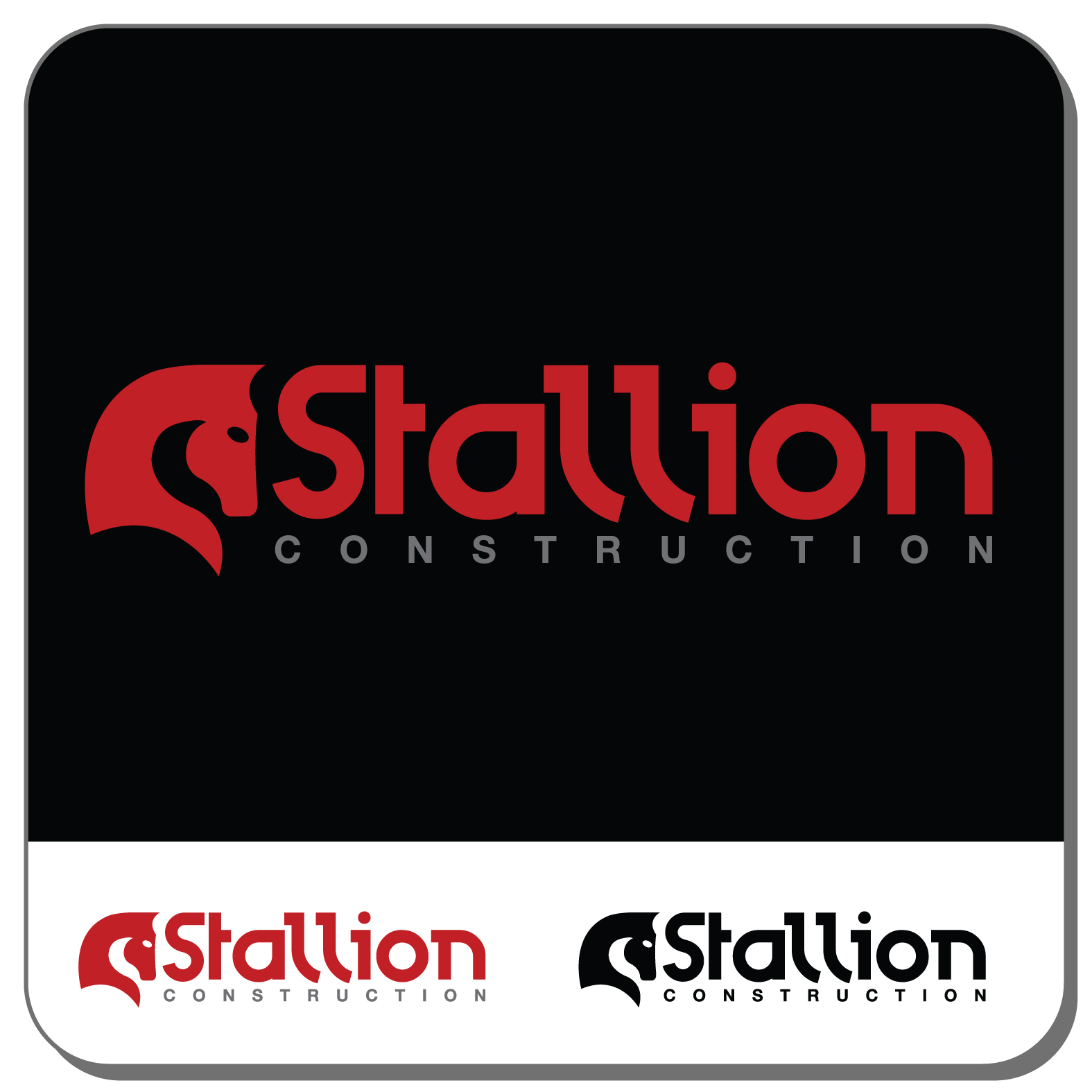 Logo Design by Jace Design for Stallion Construction | Design: #16200