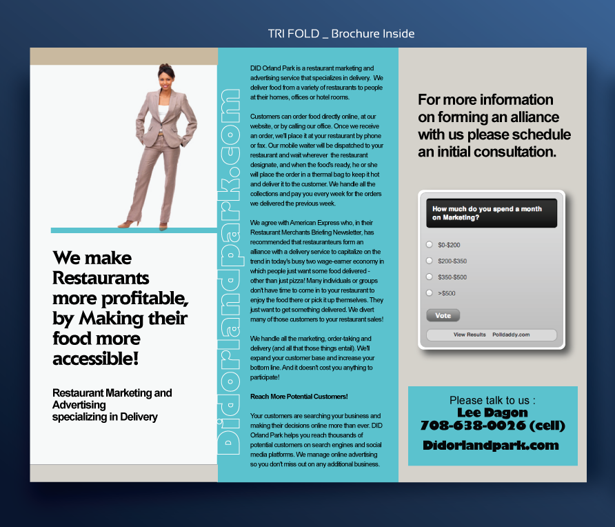 Brochure Design by designgreen for Dial-up Delivery | Design #2065897