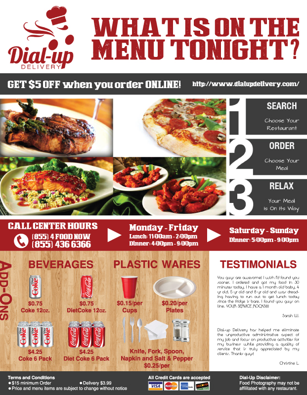 Flyer Design by Jun Kai for Dial-up Delivery | Design #2058879