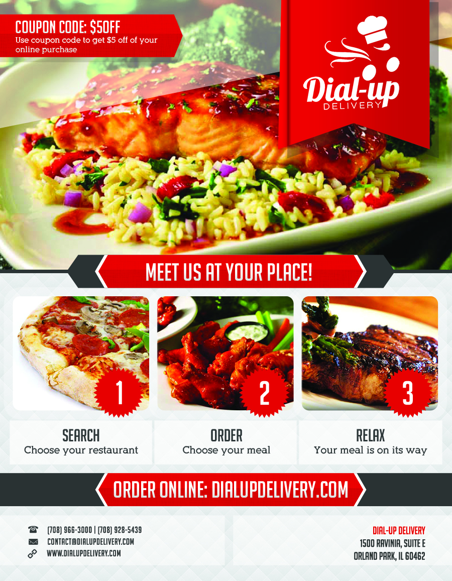 Flyer Design by Happy Elephant Studio for Dial-up Delivery | Design #2055091