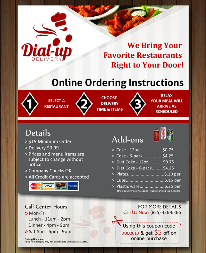 Flyer Design by Sbss for Dial-up Delivery | Design #2061097
