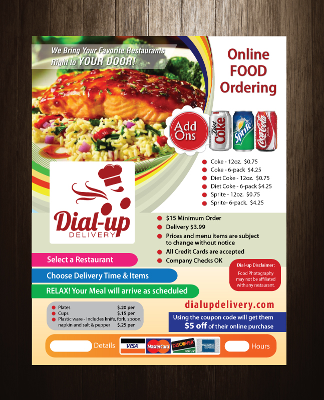 Flyer Design by meet007 for Dial-up Delivery | Design #2055690
