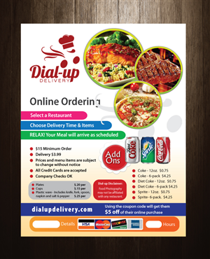 Design de Flyer par meet007 pour Dial-up Delivery | Design : #2055709