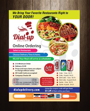 Design de Flyer par meet007 pour Dial-up Delivery | Design : #2055730