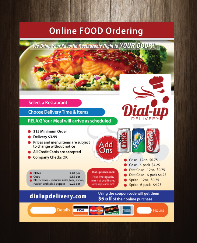 Flyer Design by meet007 for Dial-up Delivery | Design #2055736