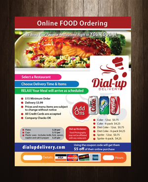 Design de Flyer par meet007 pour Dial-up Delivery | Design : #2055736