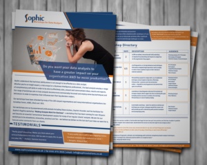 Flyer promoting Sophic's workshops and credentials | Flyer-Design von Madin
