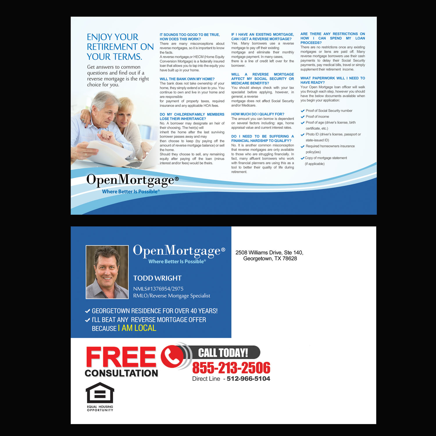 Design de Carte Postale par NatPearlDesigns pour Open Mortgage | Design #9369488