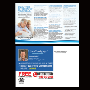 Design de Carte Postale par NatPearlDesigns pour Open Mortgage | Design : #9389433