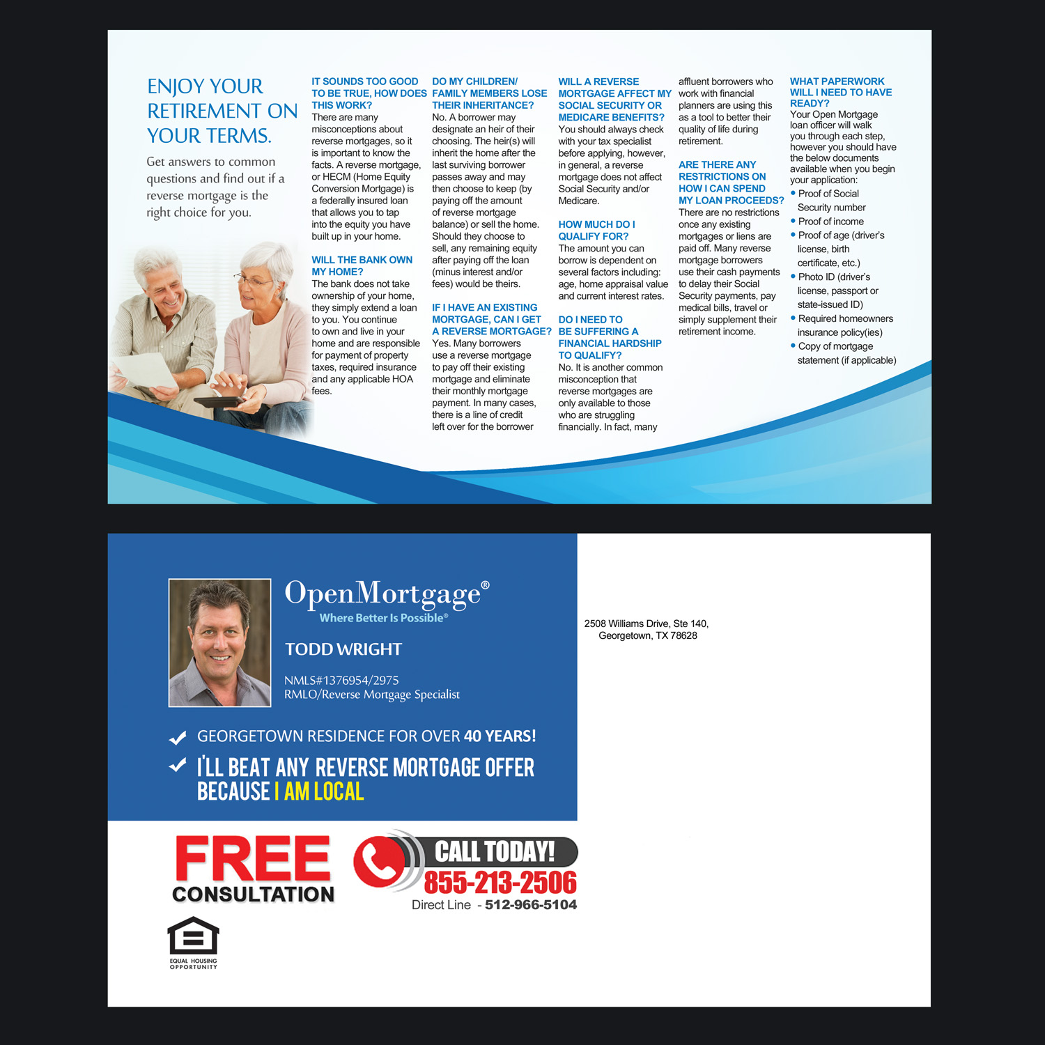 Postcard Design by NatPearlDesigns for Open Mortgage | Design #9406371