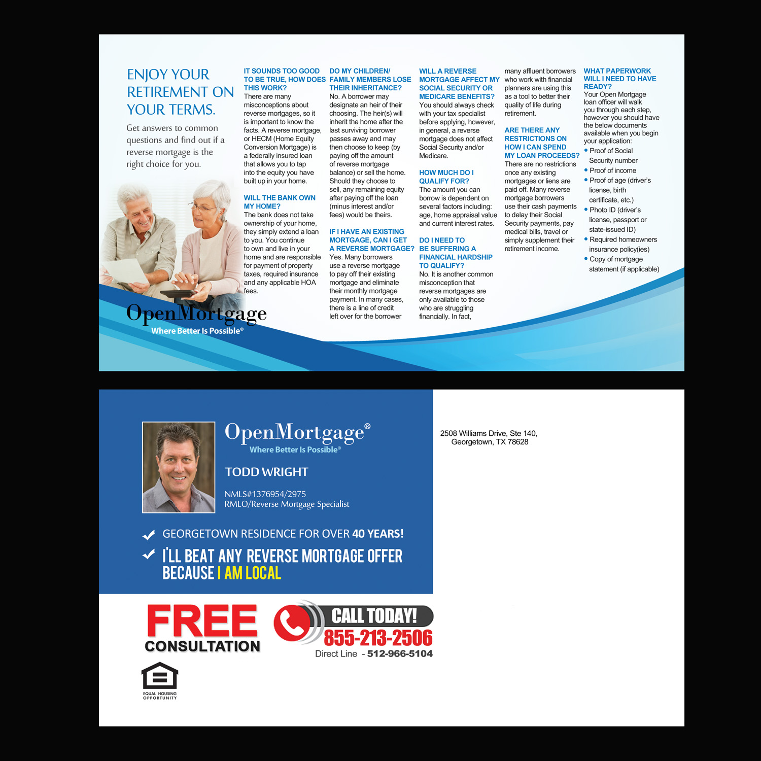 Design de Carte Postale par NatPearlDesigns pour Open Mortgage | Design #9408396