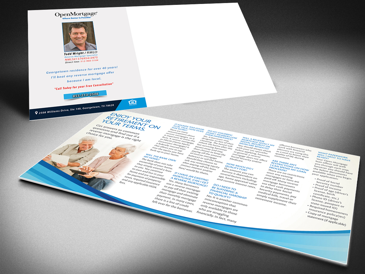 Design de Carte Postale par Selda pour Open Mortgage | Design #9363422