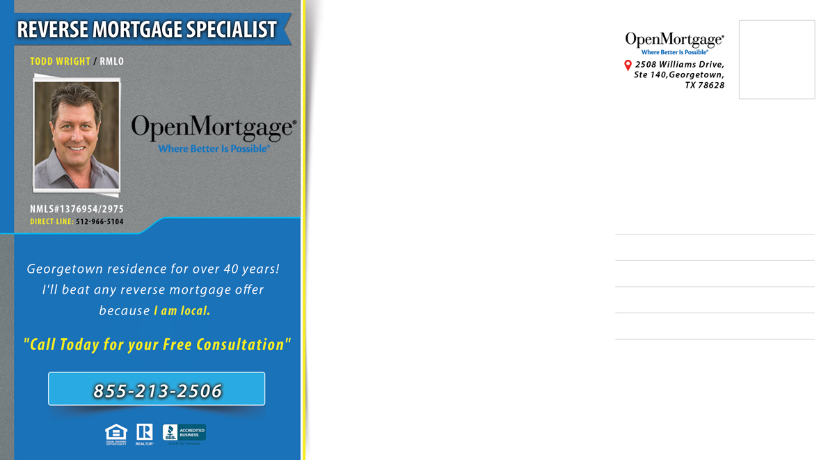 Design de Carte Postale par Selda pour Open Mortgage | Design #9411861