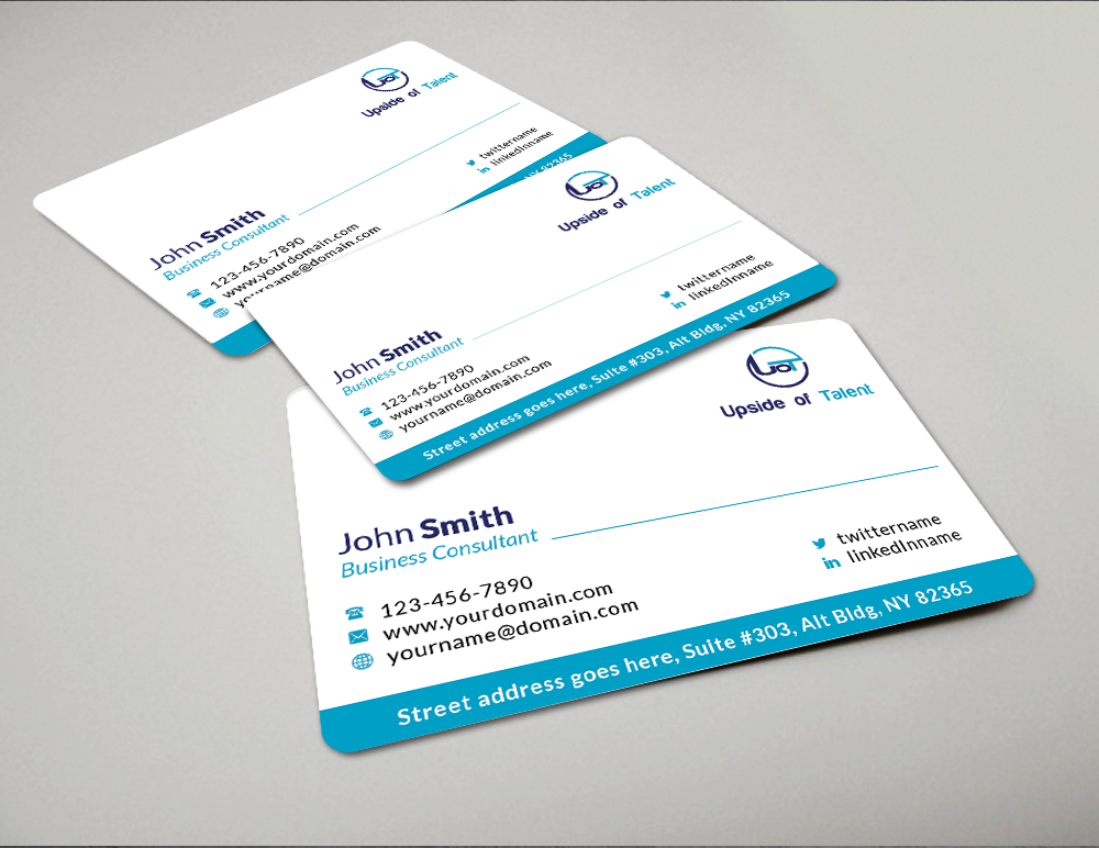 Business Card Design by  Artman for Upside of Talent | Design #9385183