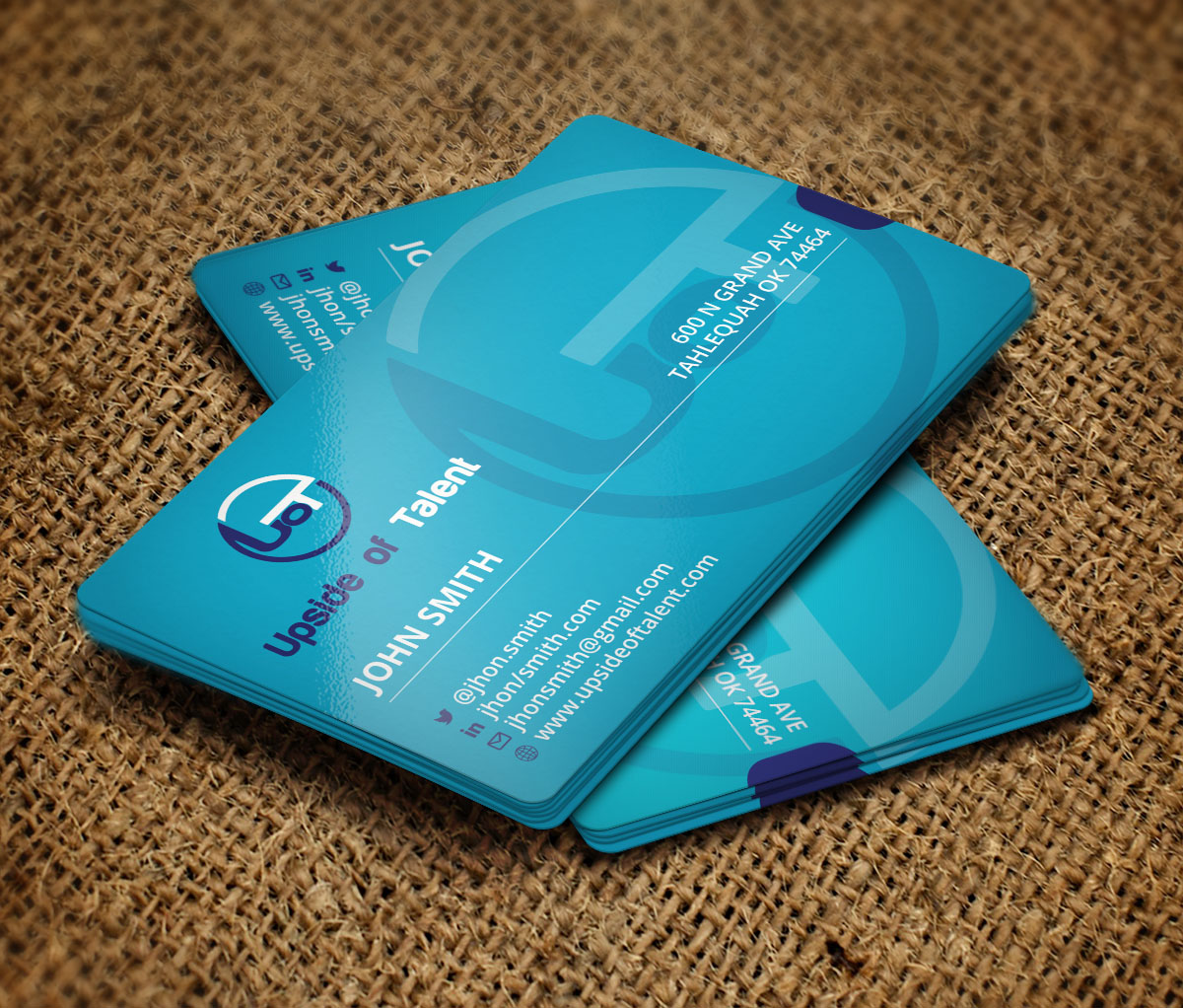 Business Card Design by Verified artistry (Design garden) for Upside of Talent | Design #9361333